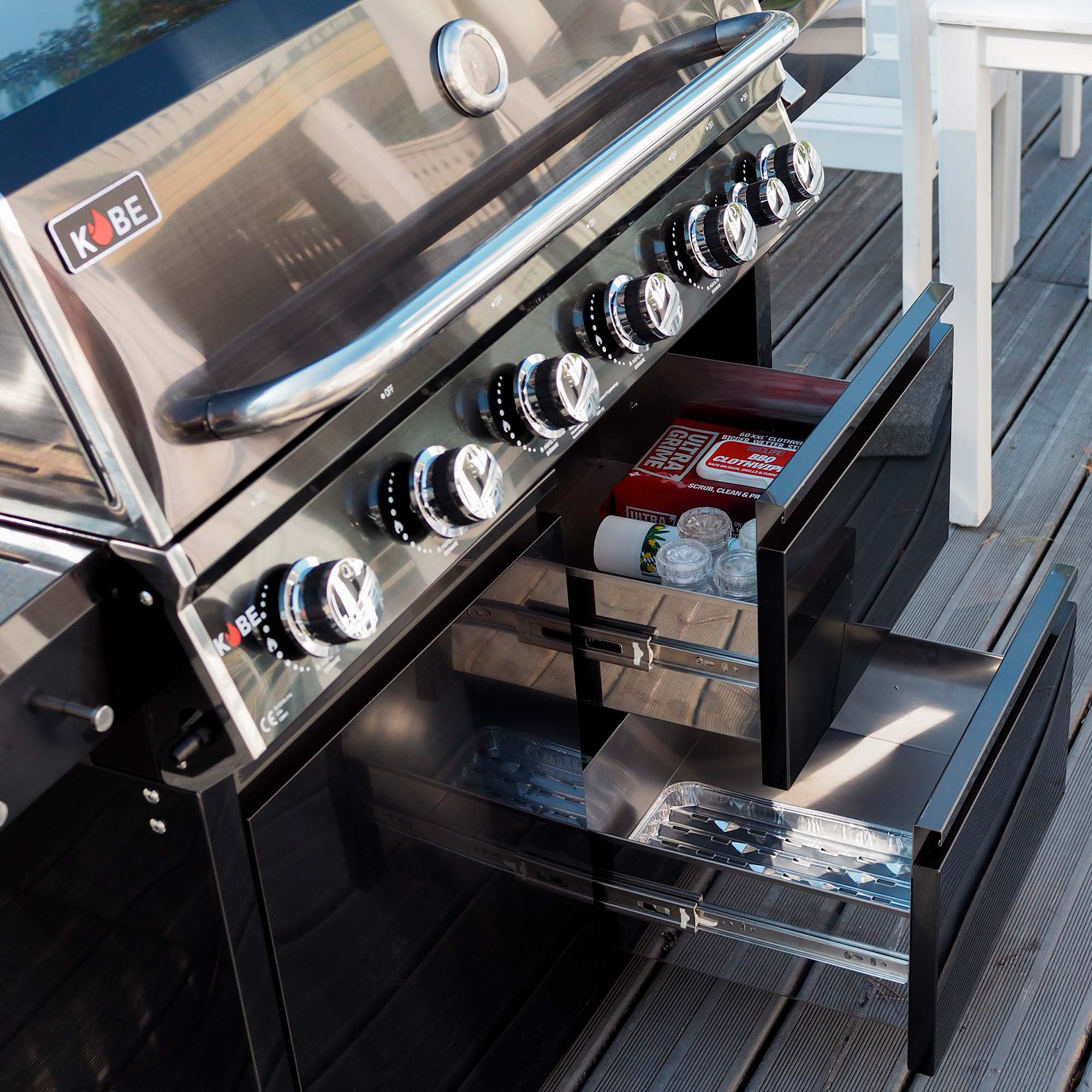 Gasolgrill Kobe Premium 6+1 Svart