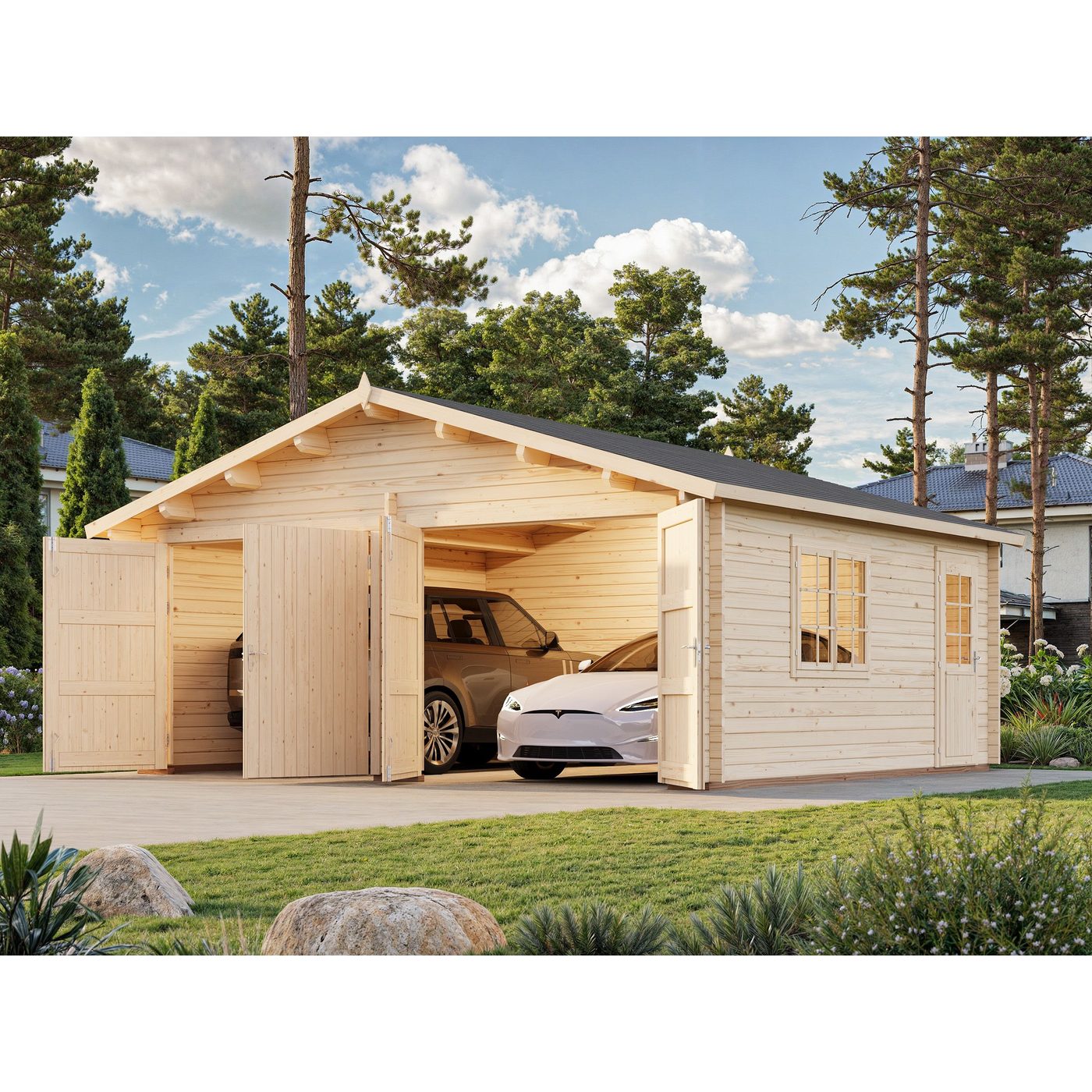 Roger 28,4 m2 w/ wooden gate Obehandlad