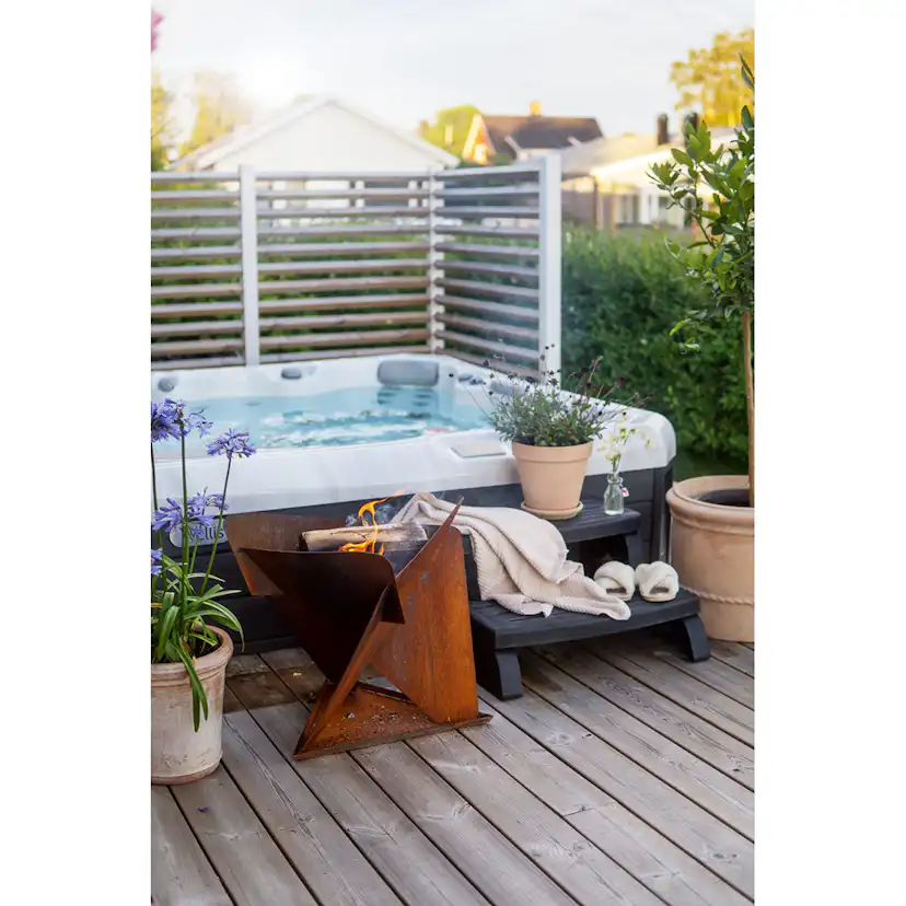 Eldfat Jabo Triangel Inkl Fat Corten 64x64x54 cm