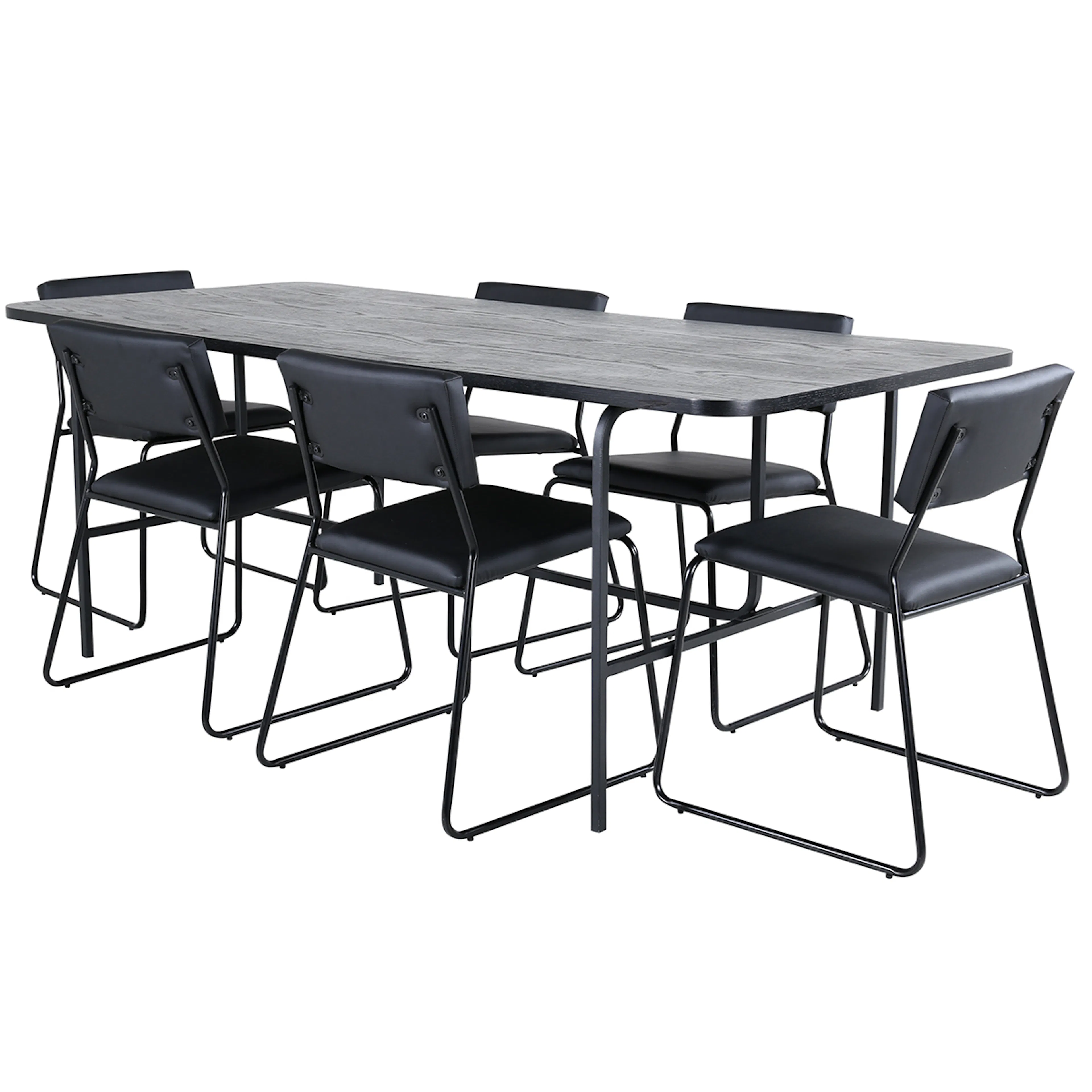 Matgrupp Venture Home Chicago matbord och Kungshamn matstol Svart