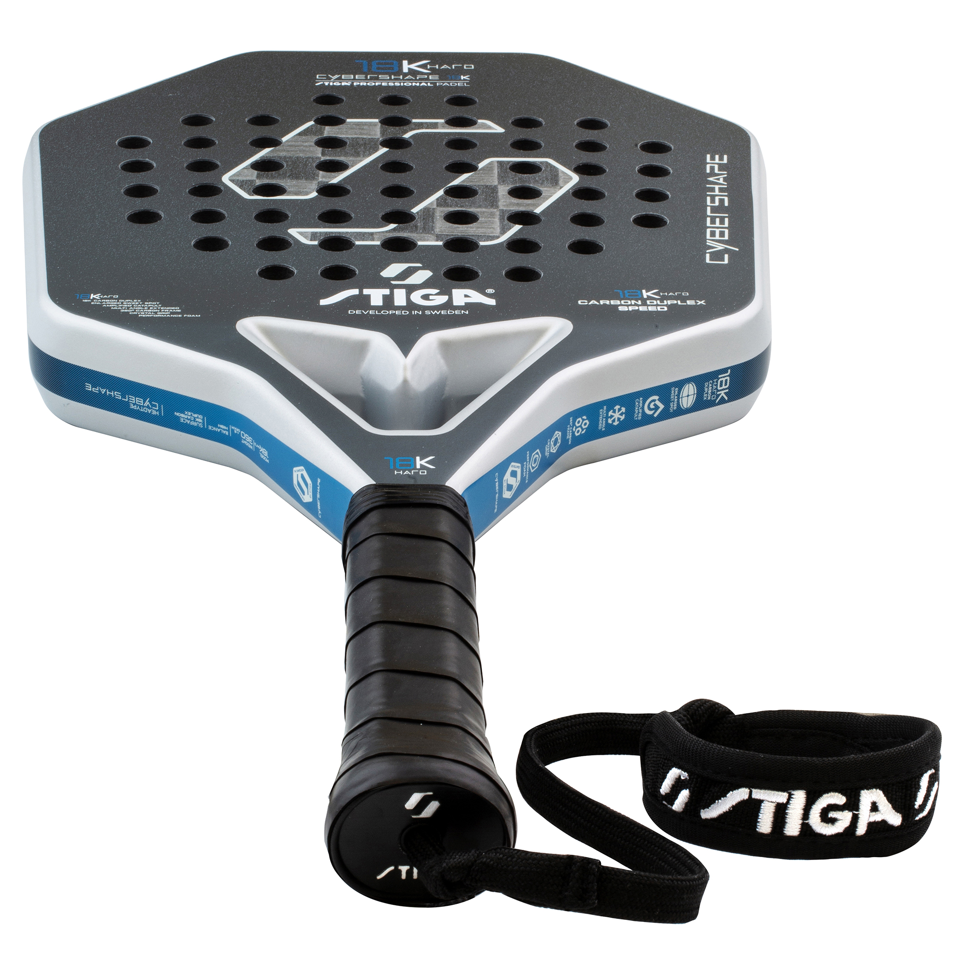 Padelracket STIGA Sports 18K Hard 2 Cybershape