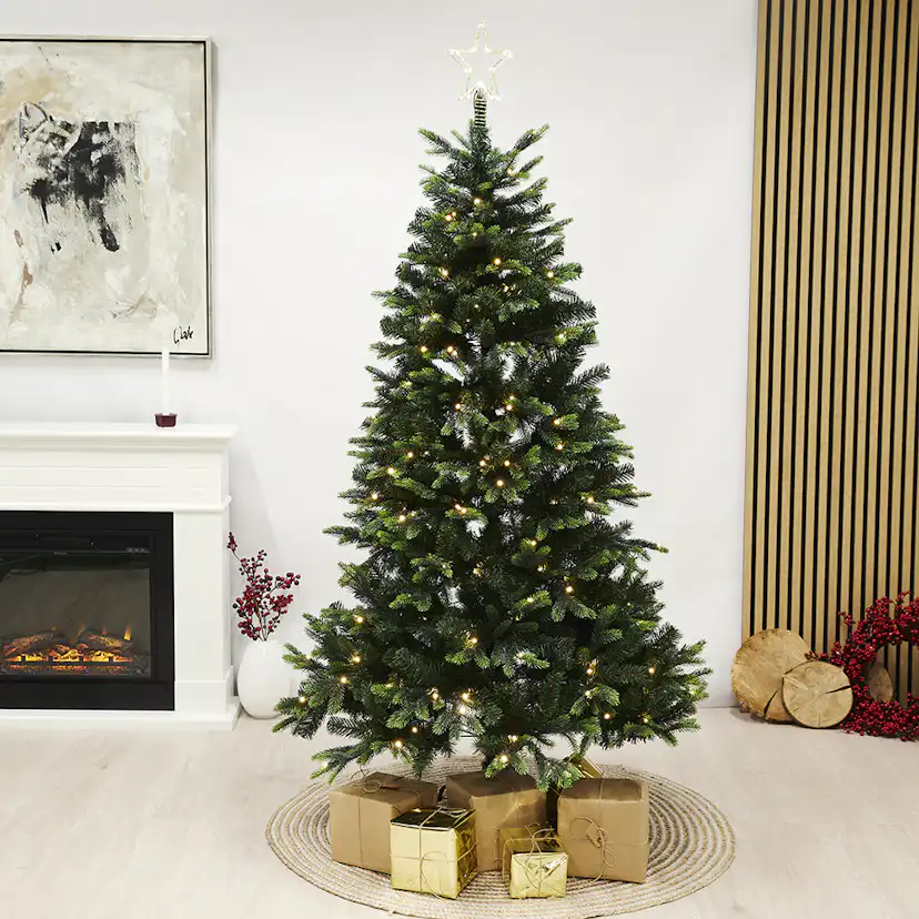 Plastgran Nordic Winter LED med Stjärna