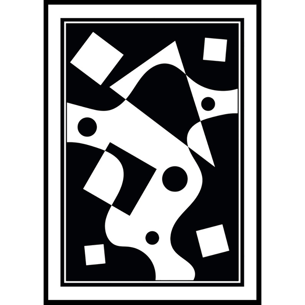 Poster Gallerix Abstract Geo BW