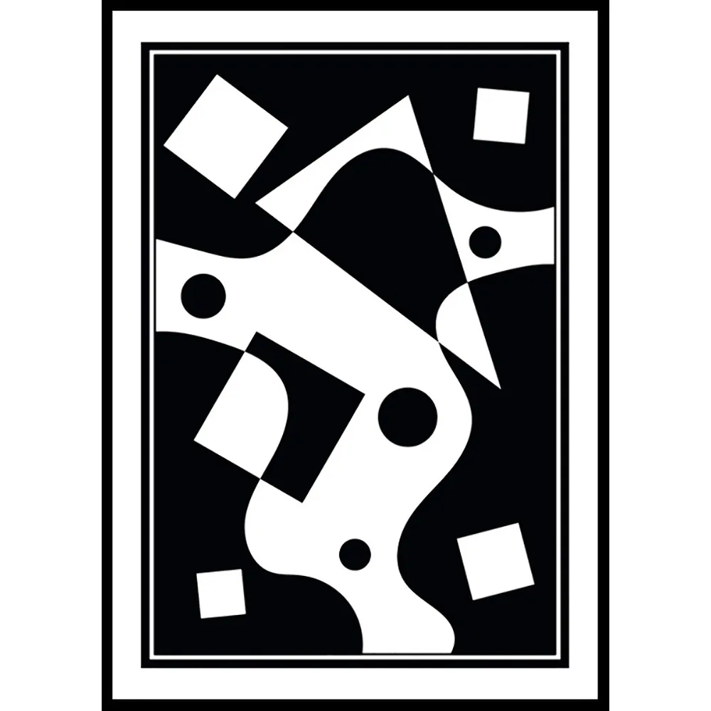 Poster Gallerix Abstract Geo BW