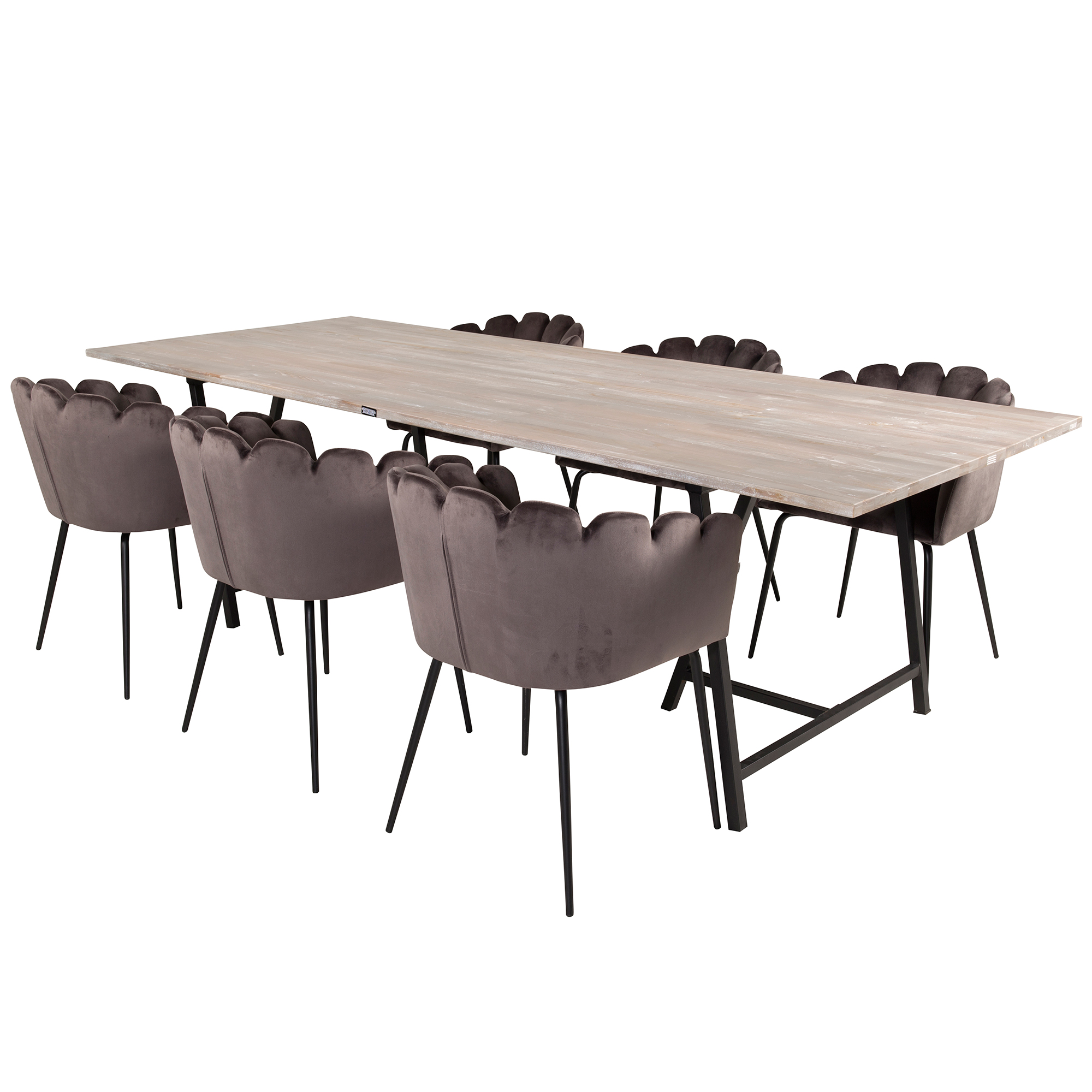 Matgrupp Venture Home Jenni med 6 Limhamn Stolar