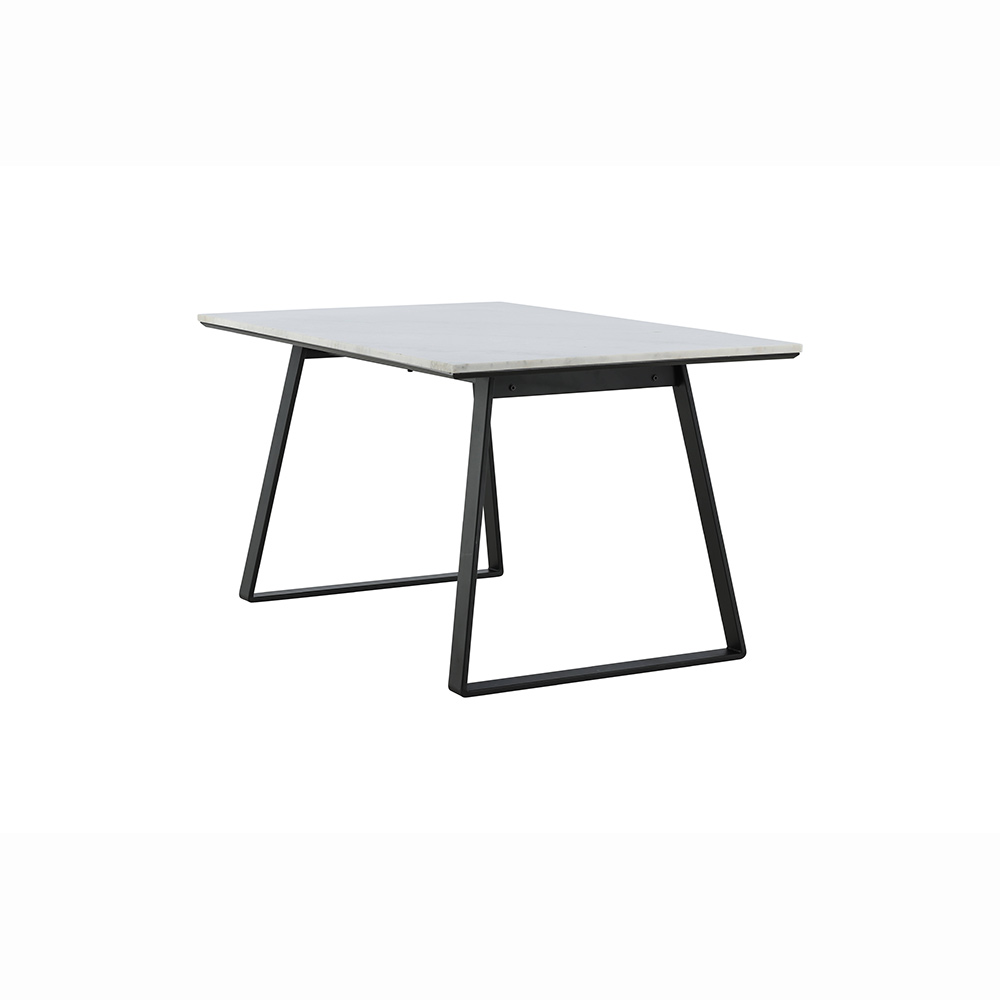 Matbord Venture Home Estelle Vit/Svart Fyrkantigt Bord i Marmor 140 cm