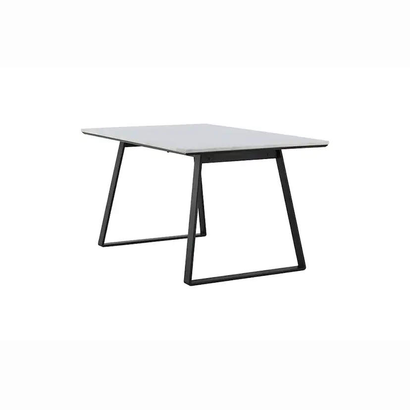 Matbord Venture Home Estelle Vit/Svart Fyrkantigt Bord i Marmor 140 cm
