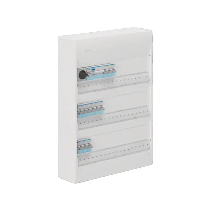 Plastkapsling Hager Gamma Förmonterad Bestyckad med HB, JFB, DVB