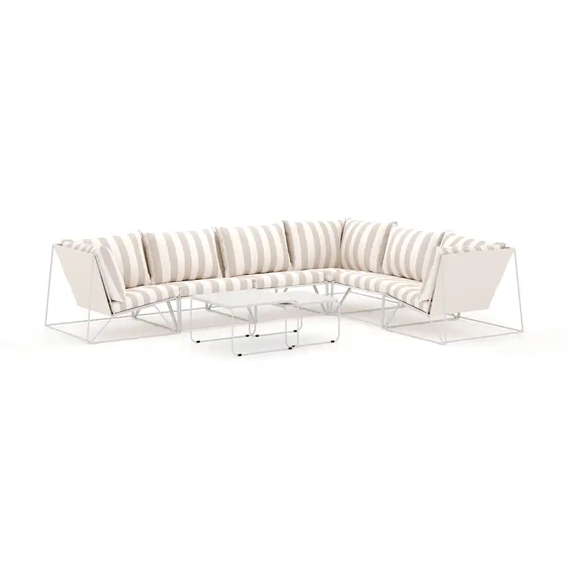 Loungesoffa Comfort Garden Usteryd utomhus L-soffa 6-sits vändbar