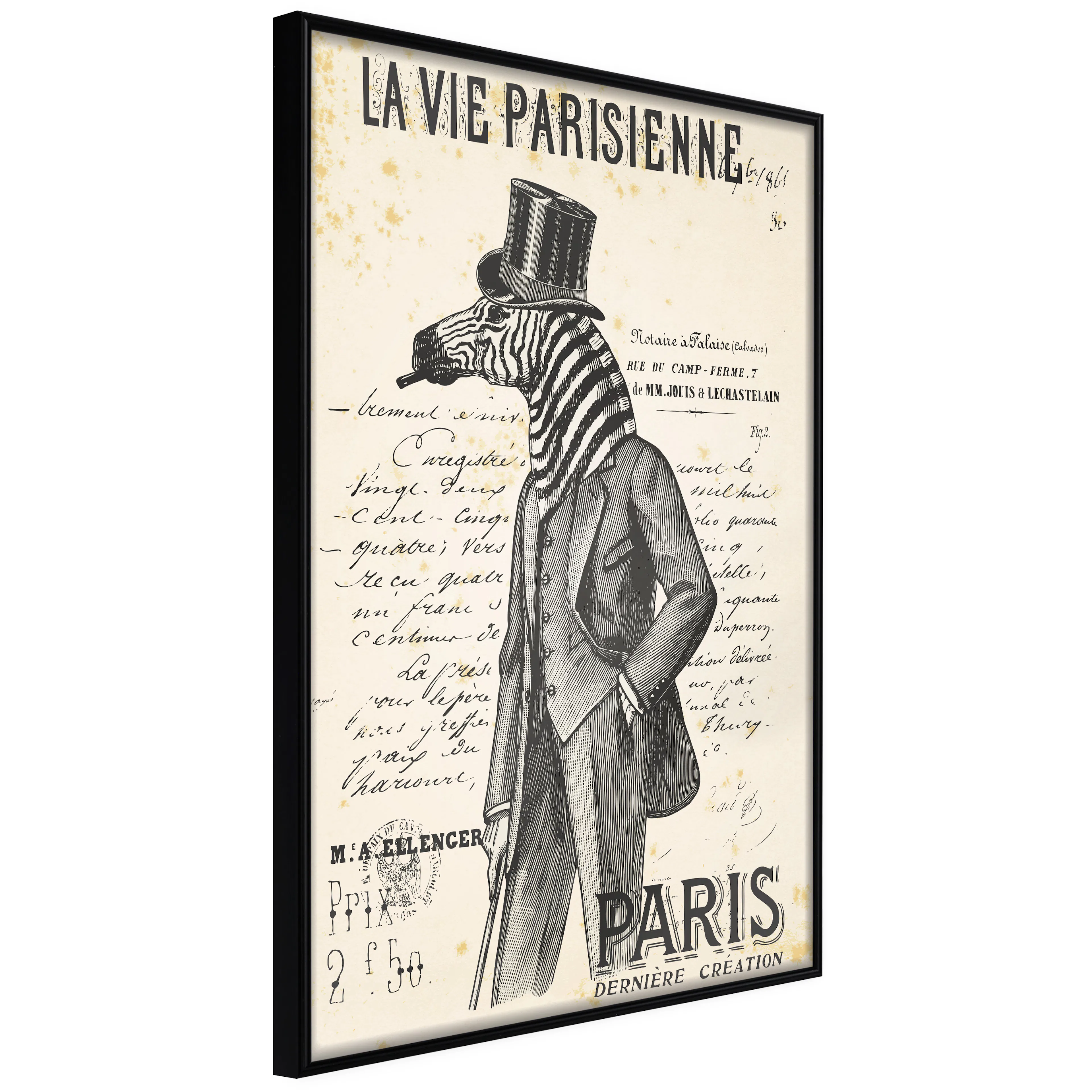 Affisch - La Vie Parisienne [Poster] 40x60 Svart ram, 40x60 cm