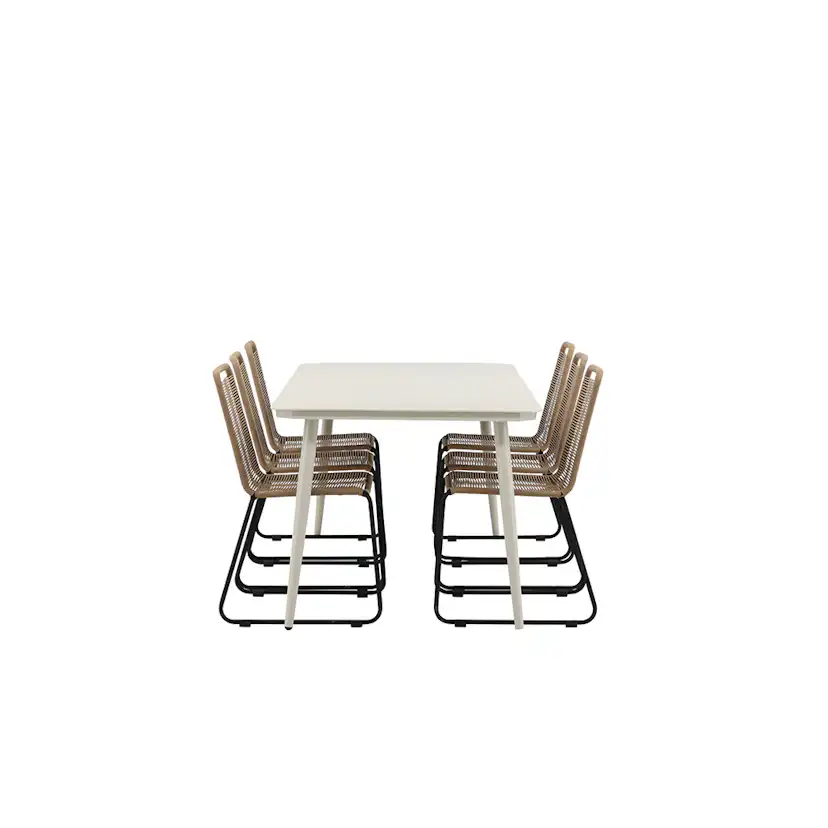 Matgrupp Venture Home Lina med 6 Black Stolar