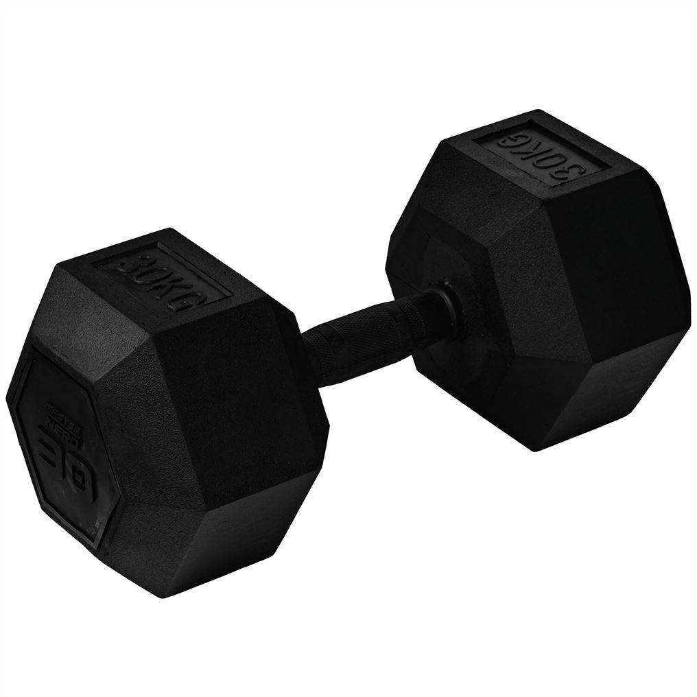 Hexhantel Master Fitness Gummiklädda för Bättre Grepp