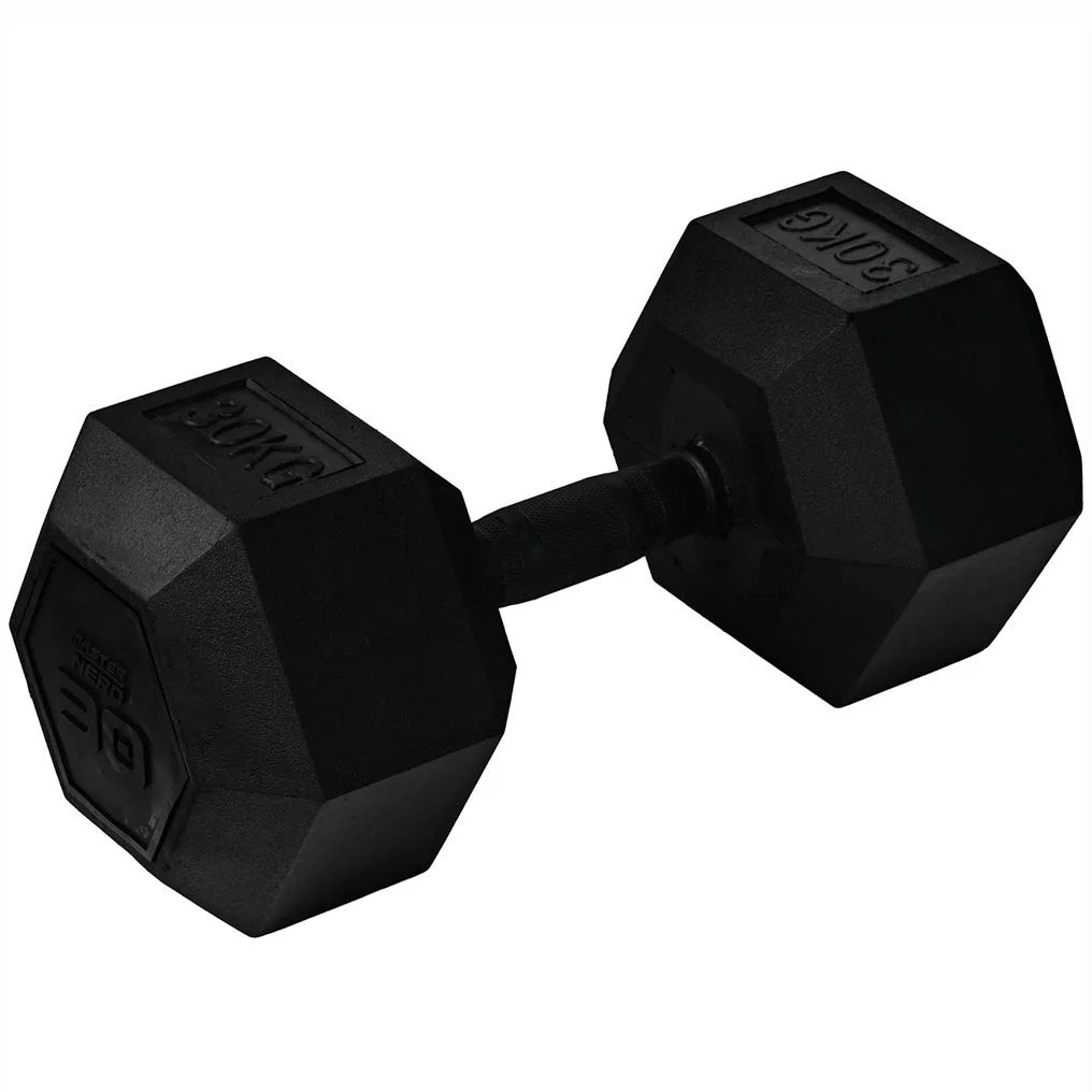 Hexhantel Master Fitness Gummiklädda för Bättre Grepp