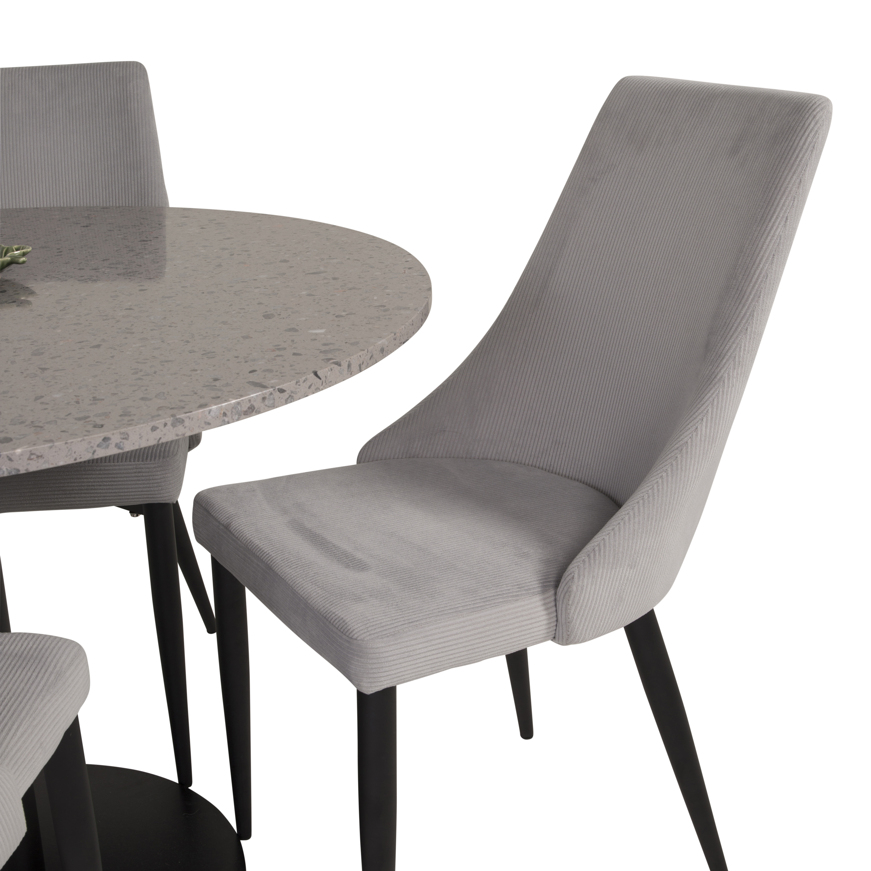 Matgrupp Venture Home Roxanna Grå Bord med 4 Laura Stolar Manchester