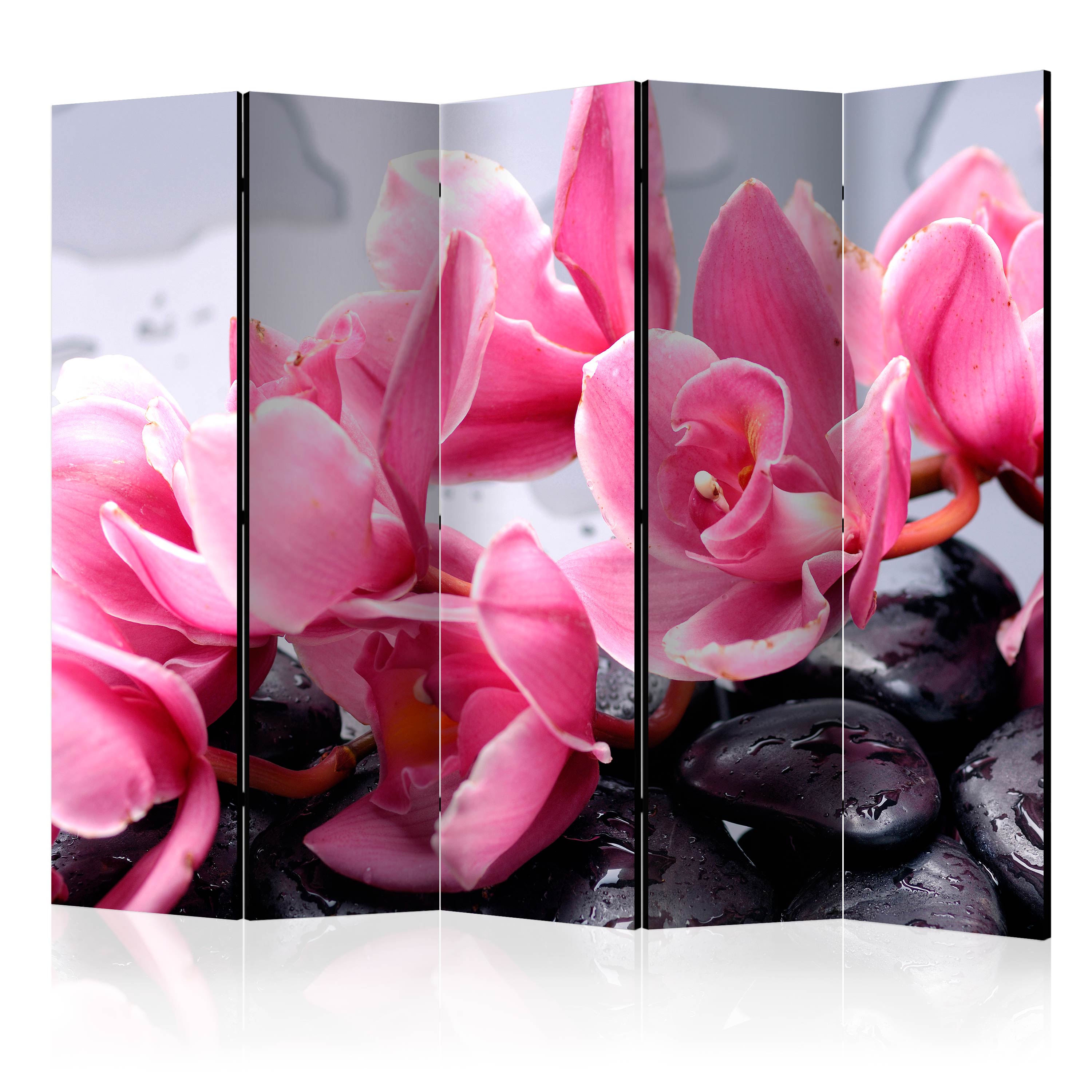 Rumsavdelare Arkiio Orchid Flowers with Zen Stones II 225x172 cm