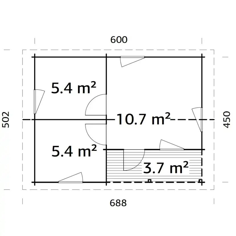 Stuga Palmako Anna 29,2 m2