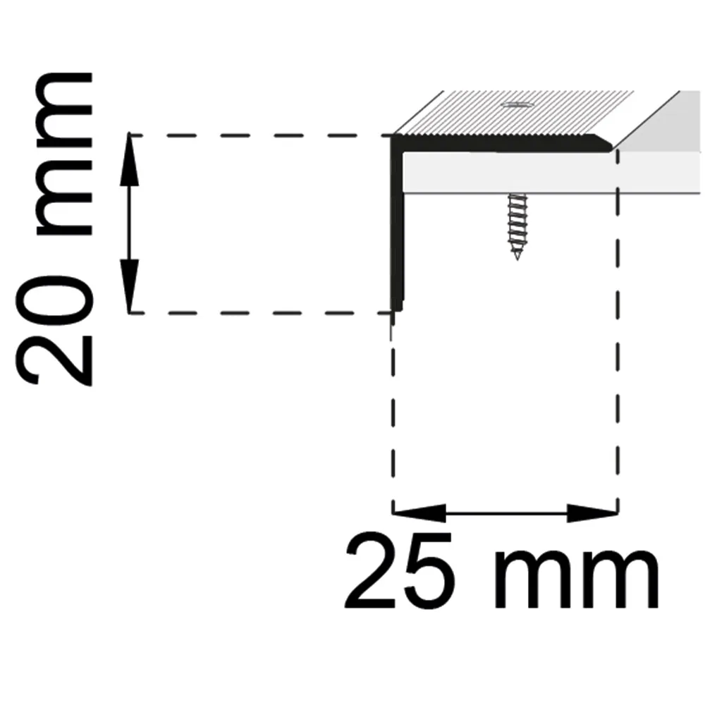 Kantlist Habo A27 Mattsvart 20x25 mm