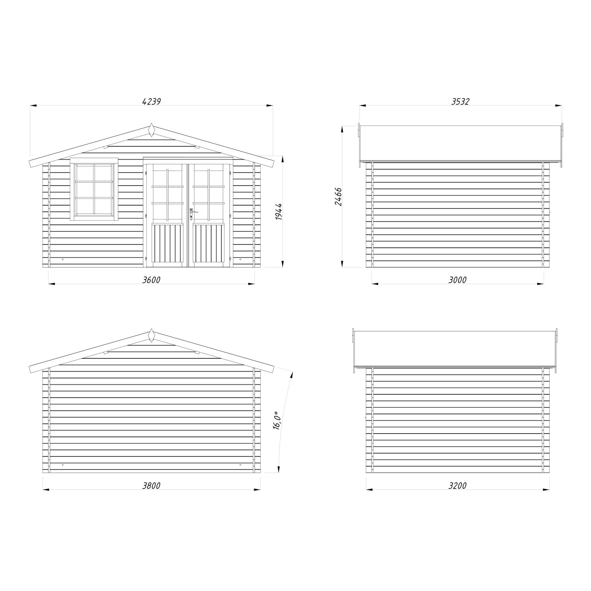 Stuga Palmako Klara 10,8 m2