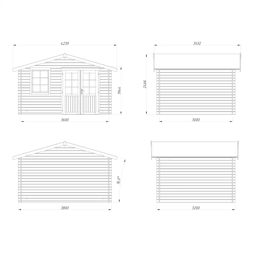 Klara 10,4 m2 Brun dippad
