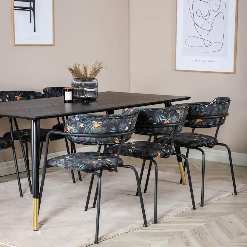 Matgrupp Venture Home Disa med 6 Aris Stolar Polyestertyg