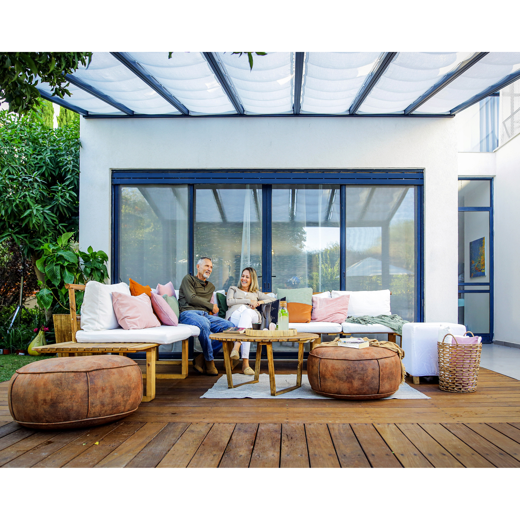 Gardinset Canopia by Palram Skuggkit Till Pergola Stockholm 3,4 x 6,6 m Vitt