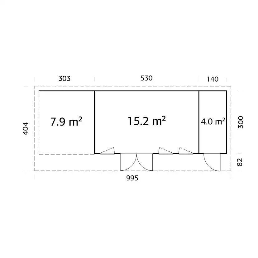 Stuga Palmako Aurelia 28,4 m² (inv. 27,1 m²)