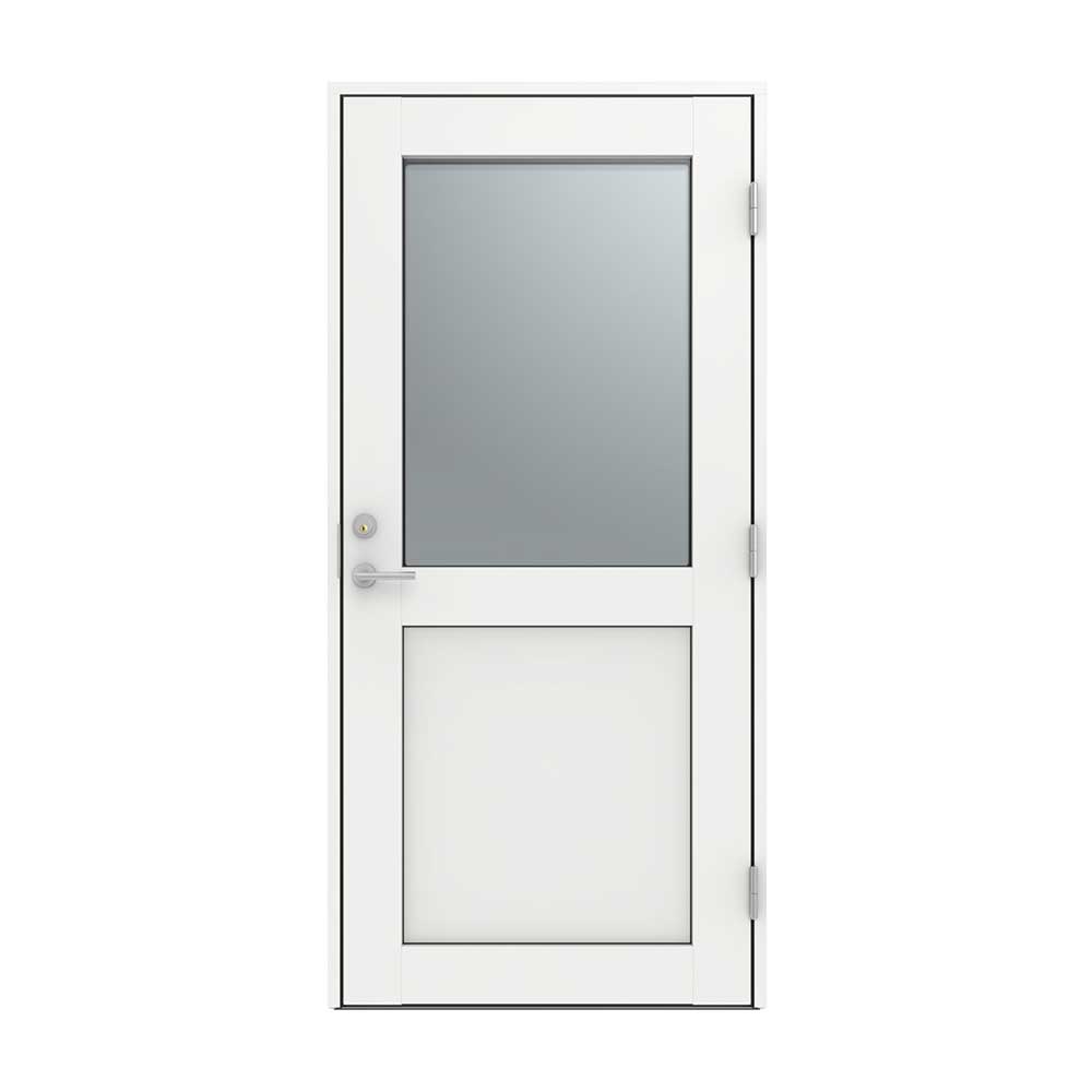 Altandörr Diplomat Vit Klarglas Aluminum