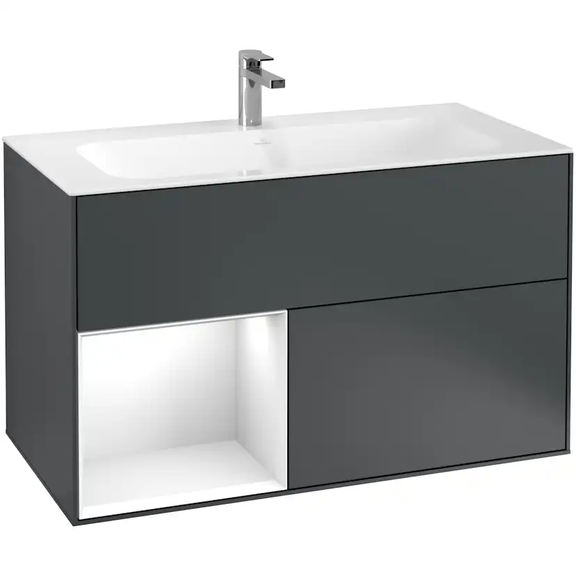 Tvättställsskåp Villeroy & Boch Finion med 2 Lådor och Hylla för Inbyggt Tvättställ