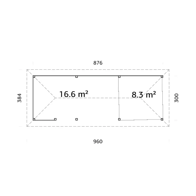 Uterum Palmako Bianca 24,9 m2 Set 516 Slide Plus