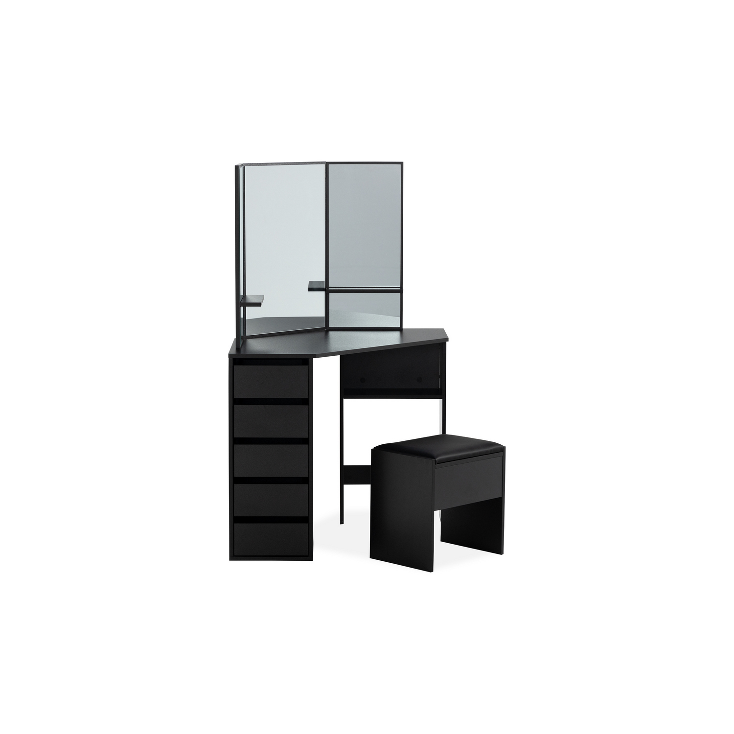 Sminkbord Scandinavian Choice Hakebo Hörnskrivbord med Pall och Spegel