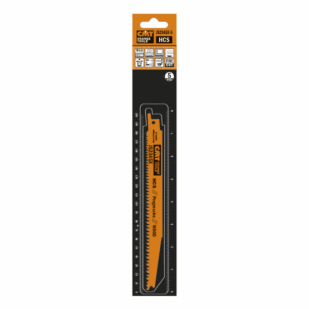 Tigersågblad CMT Orange Tools Trä 200mm HCS Prog 5 st