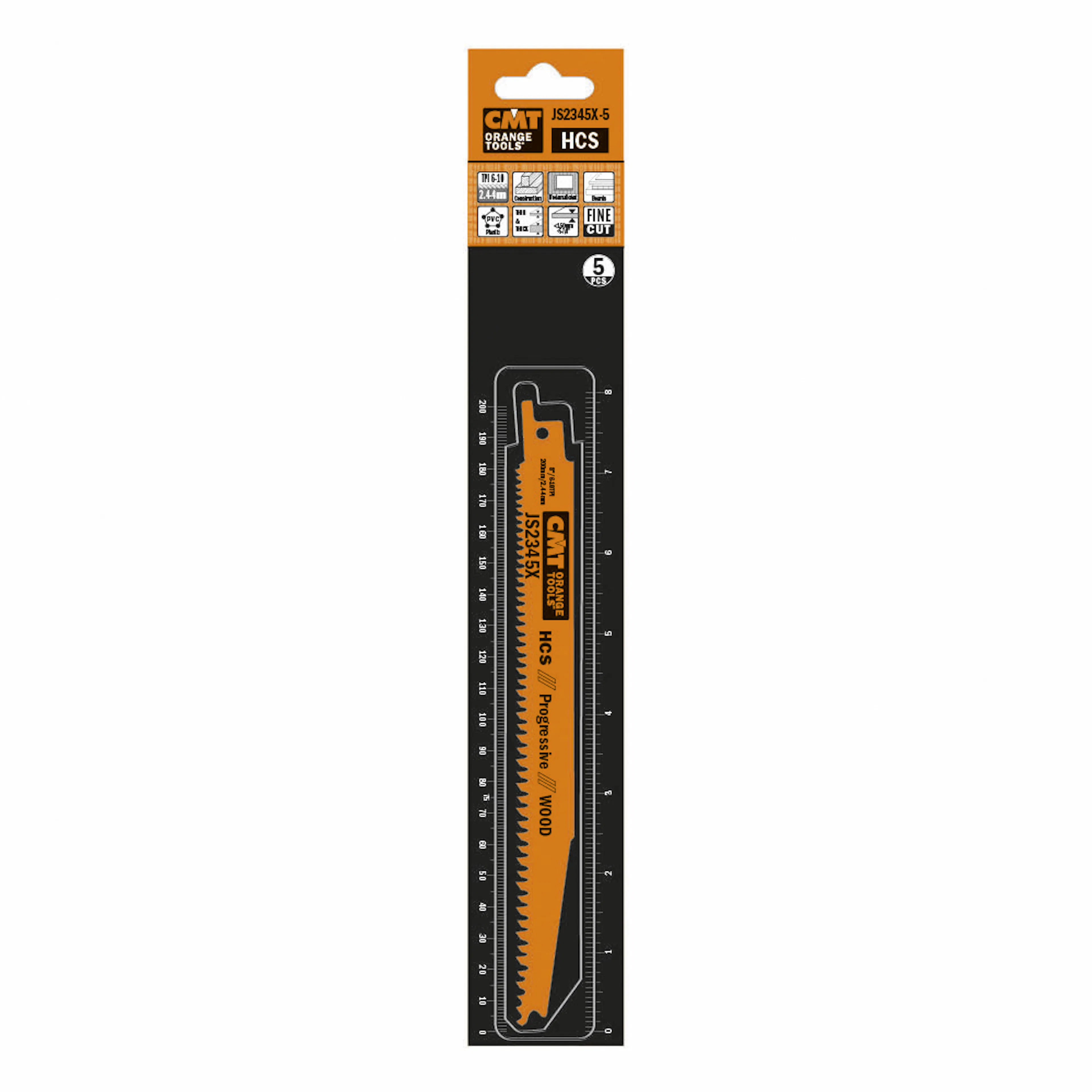 Tigersågblad CMT Orange Tools Trä 200mm HCS Prog 5 st