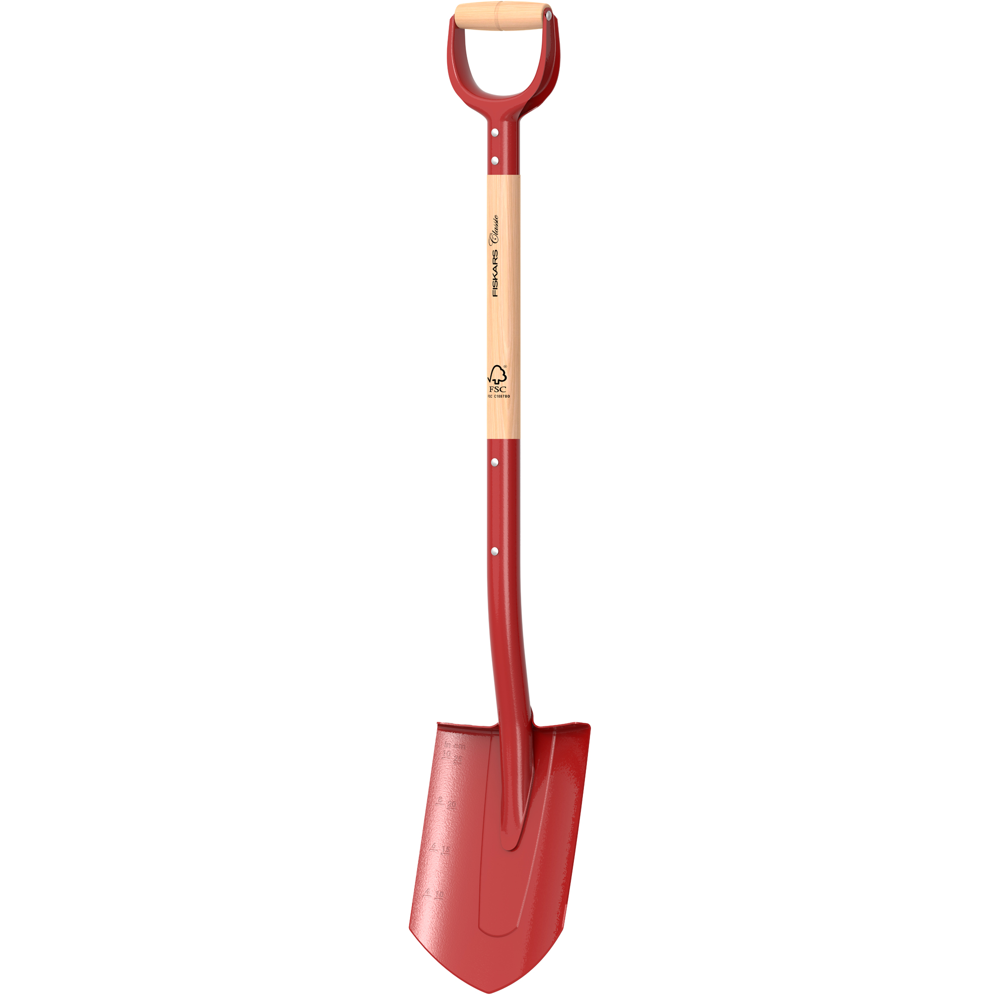 Spade Fiskars Classic Spetsig Röd