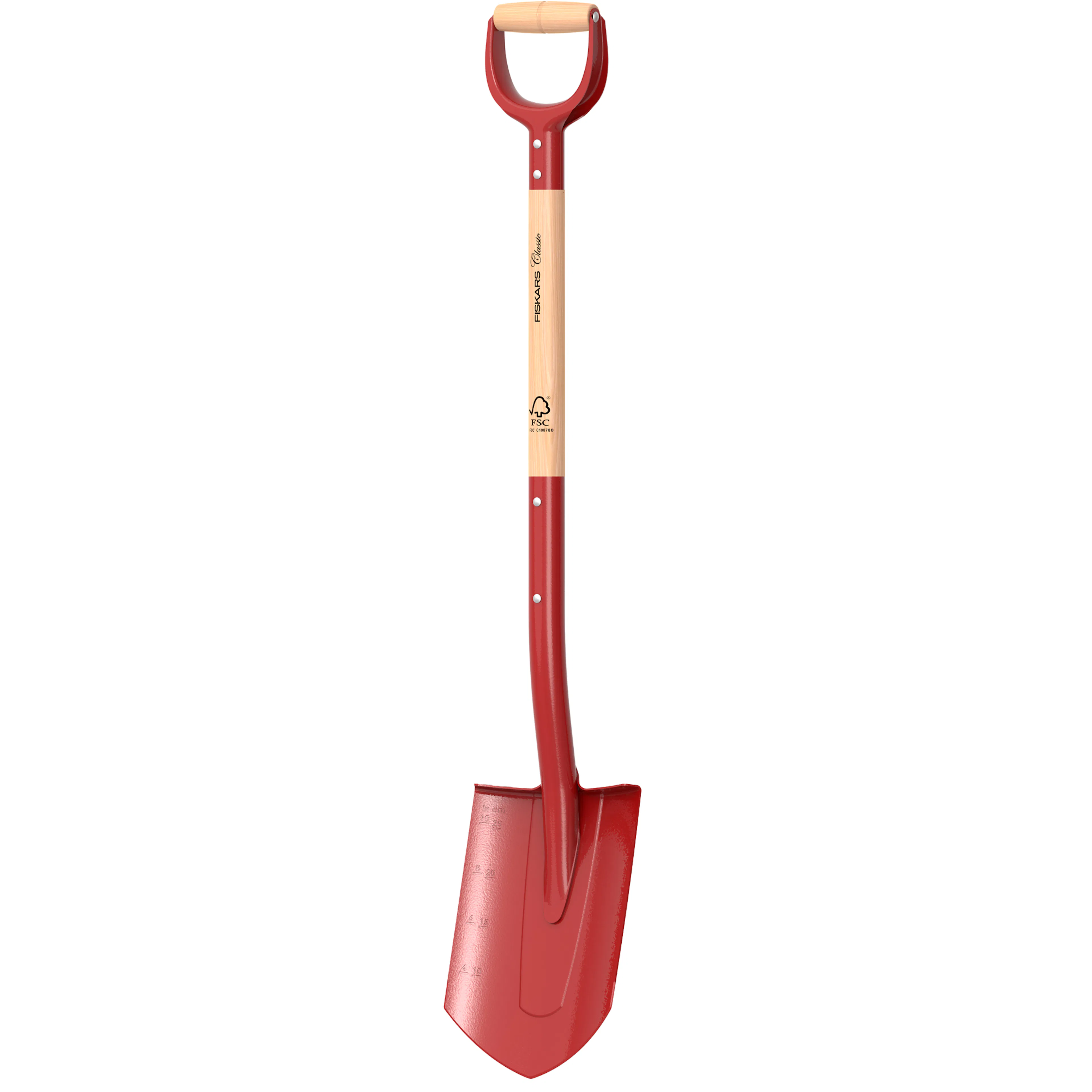 Spade Fiskars Classic Spetsig Röd
