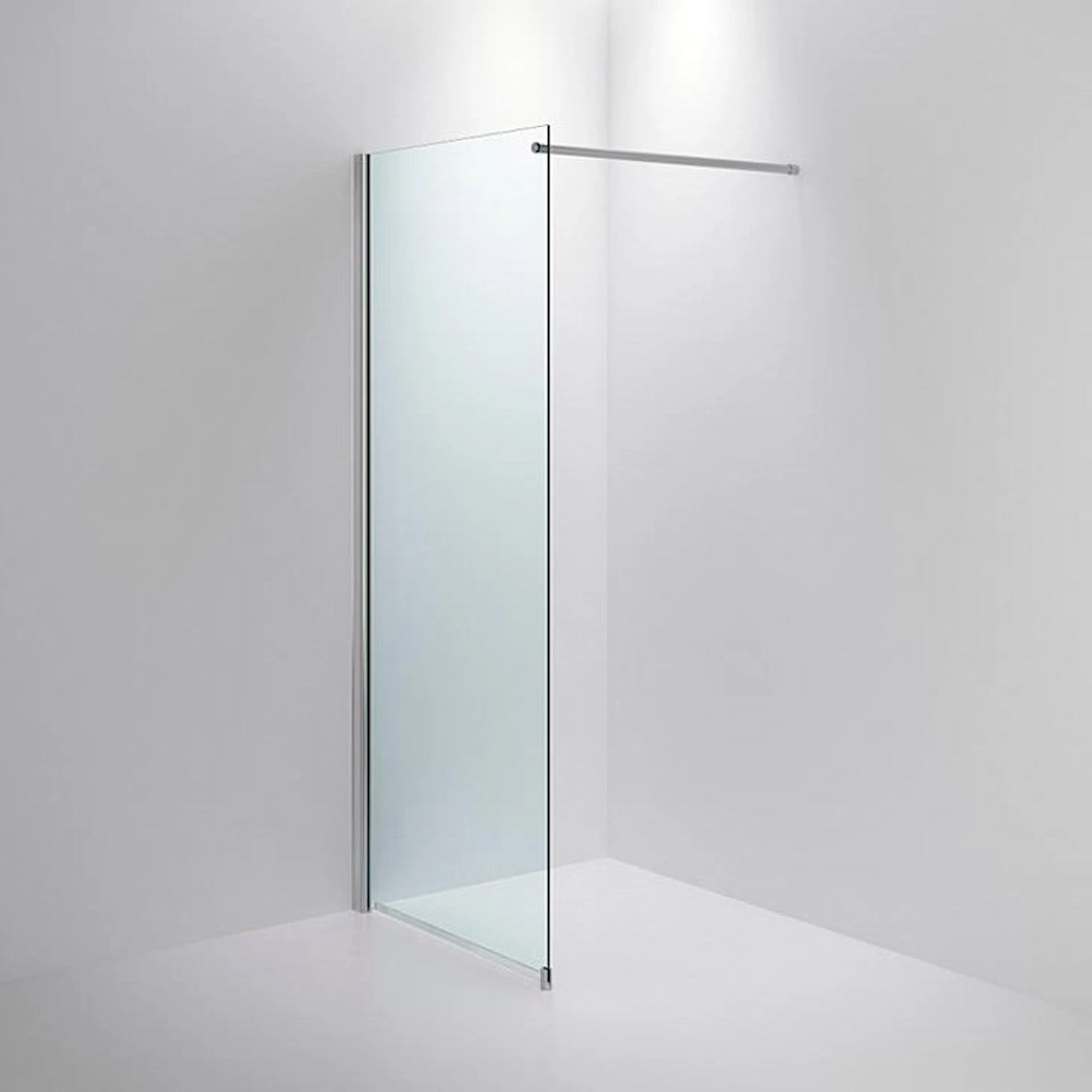 INR BASIC Ramona Klarglas Blank silver 900 - Duschhörna 900 mm