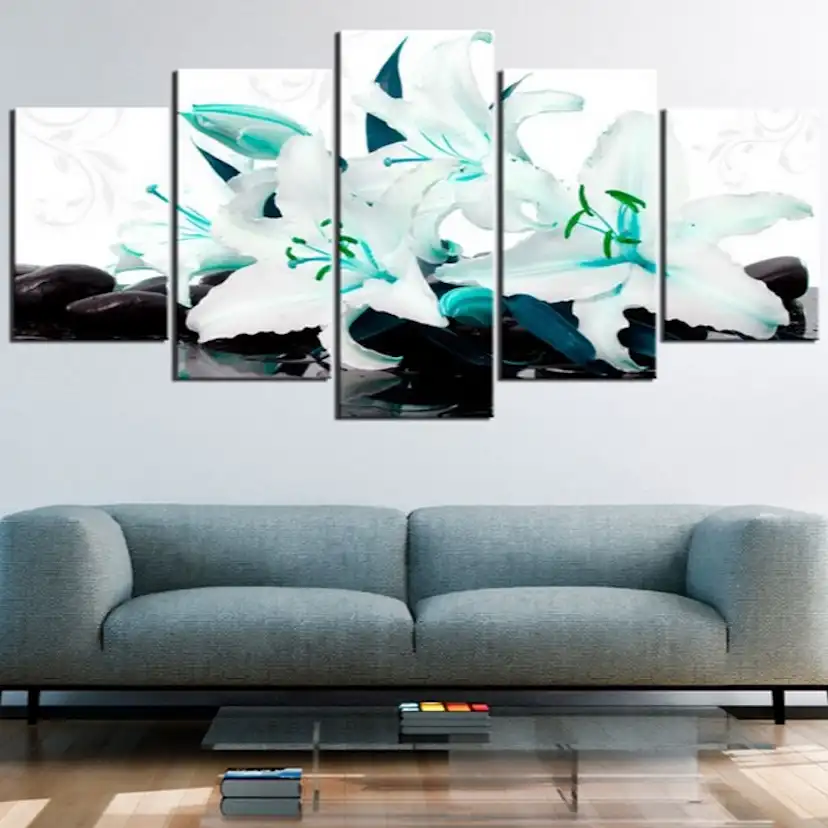 Tavla Arkiio Turquoise Lilies And Stones