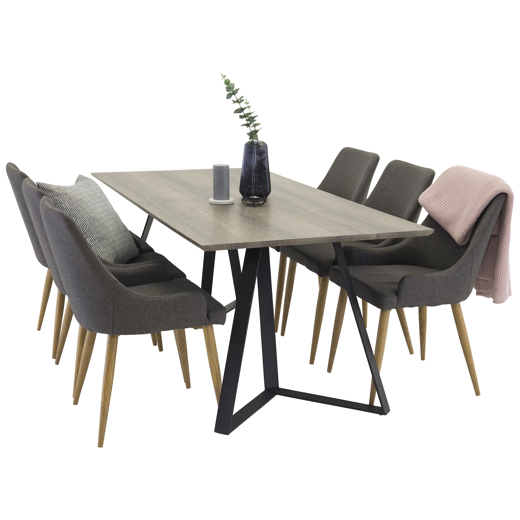 Matgrupp Venture Home Madde med 6 Plake Stolar