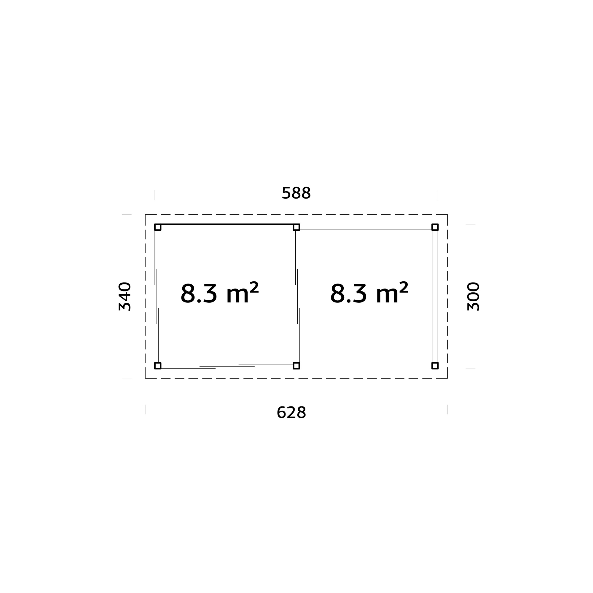 Uterum Palmako Lenna 16,6 m2 Set 704 Slide Plus