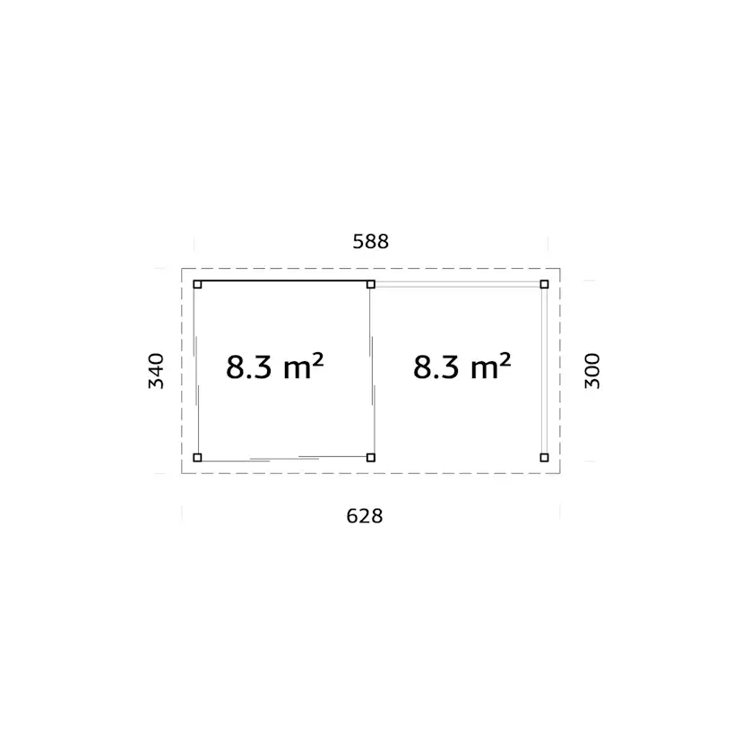 Uterum Palmako Lenna 16,6 m2 Set 704 Slide Plus