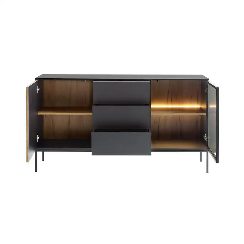 Vitrinskåp Scandinavian Choice Klinkerville med Belysning 154x83x39 cm