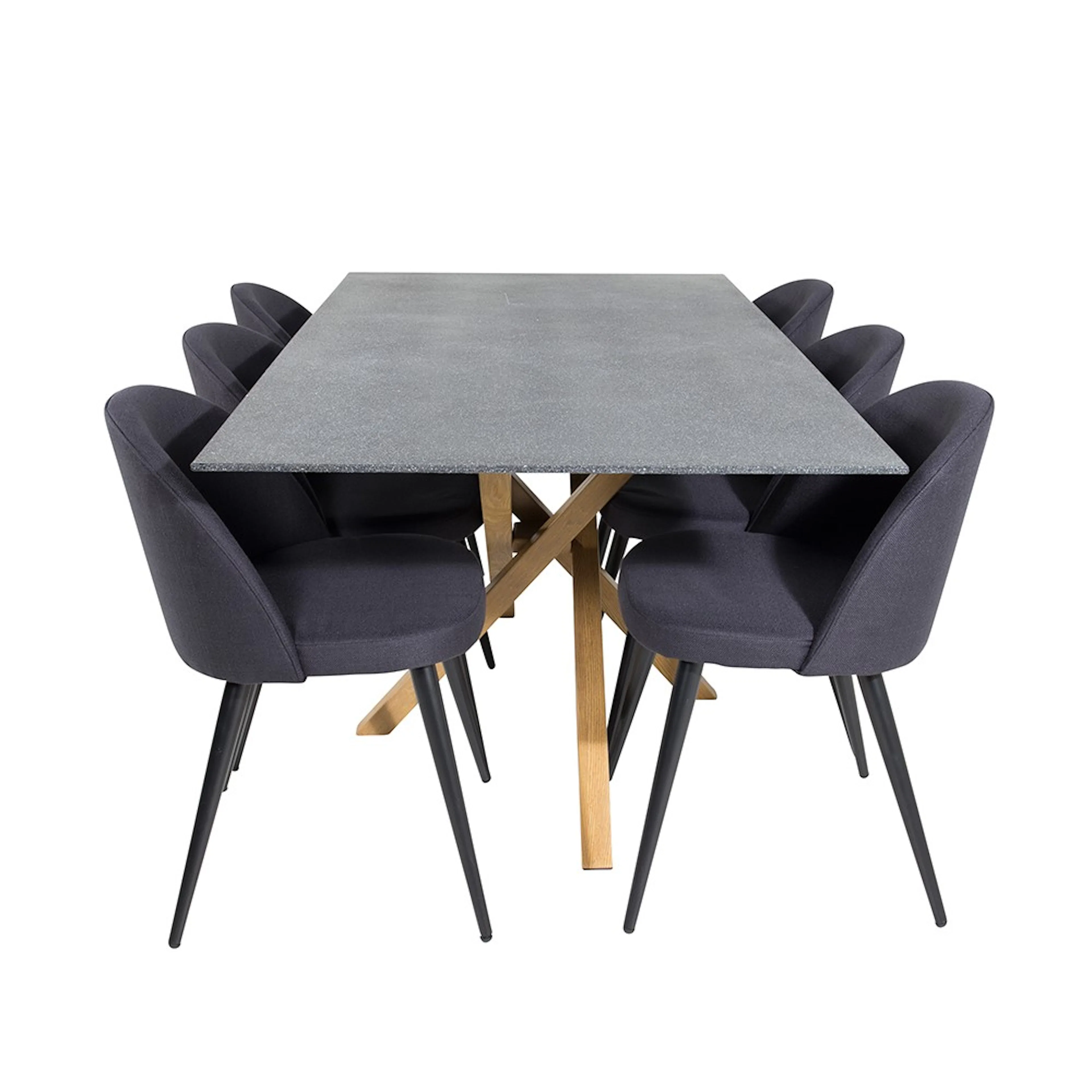 Matgrupp Venture Home Piata med 6 Valentina Stolar Polyestertyg