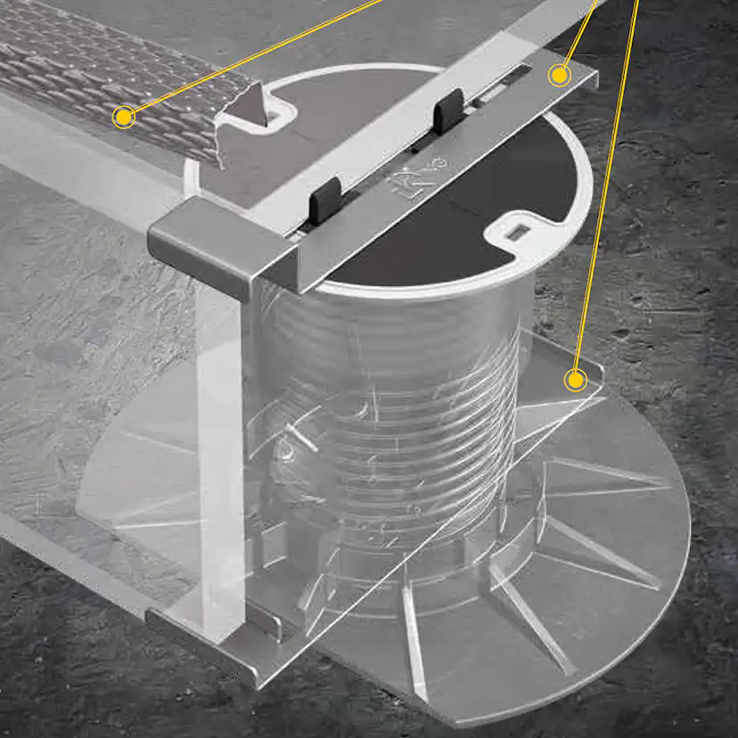 Clip Pronto Klinkerdäck Övre Försockel i Rostfritt Stål