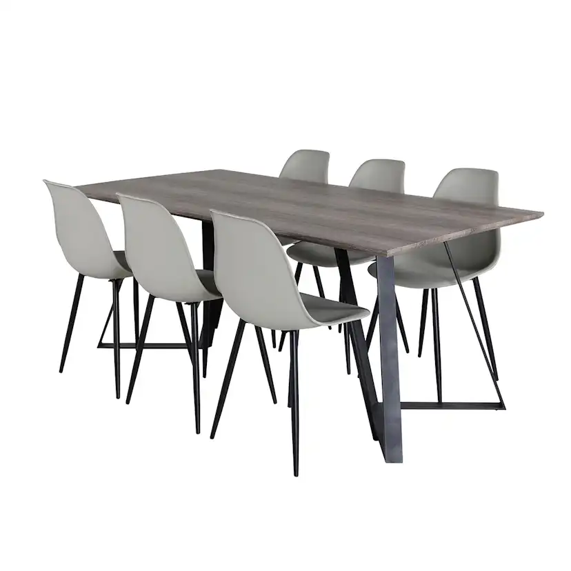 Matgrupp Venture Home Madde med 6 Pop Stolar