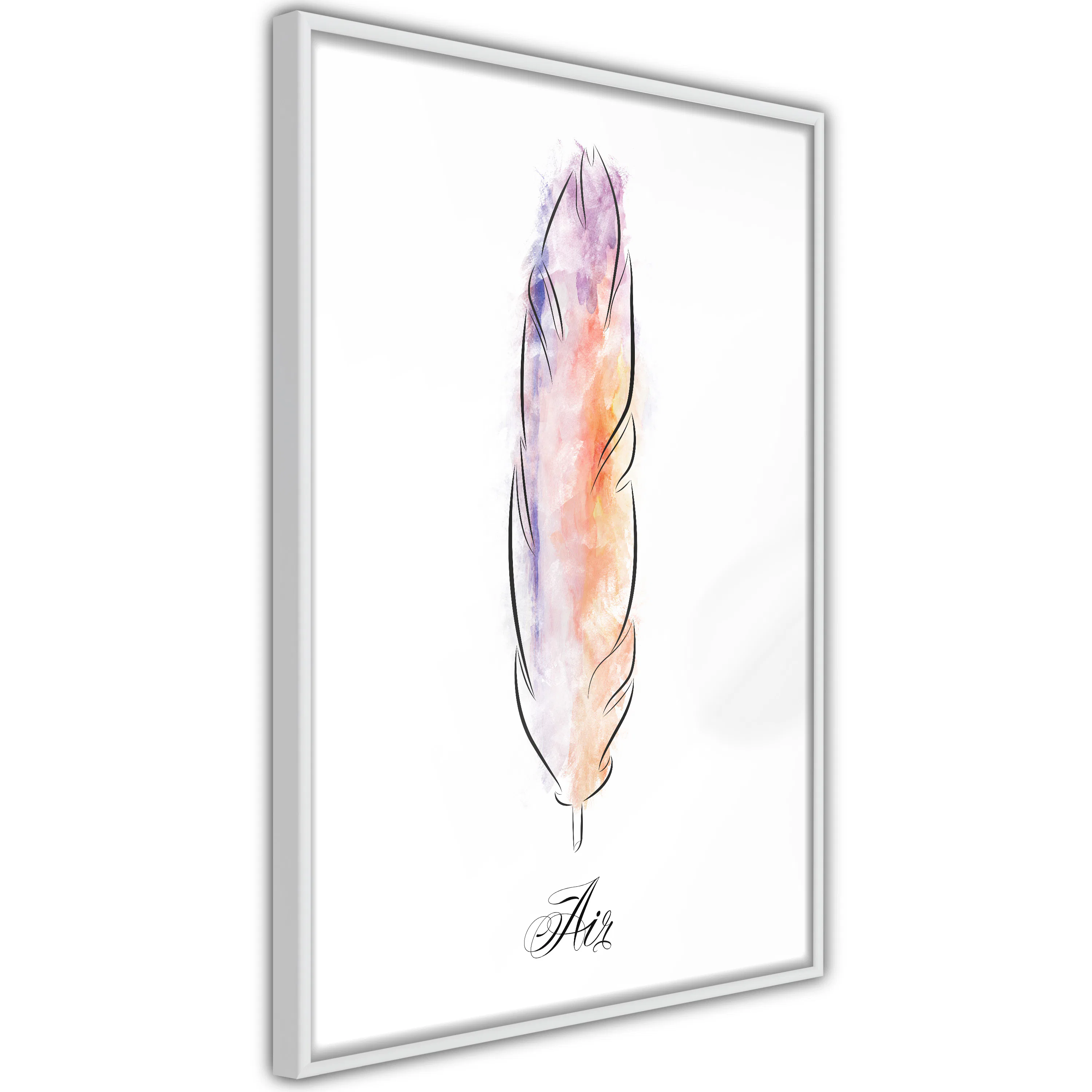 Poster Artgeist Affisch Colourful Feather