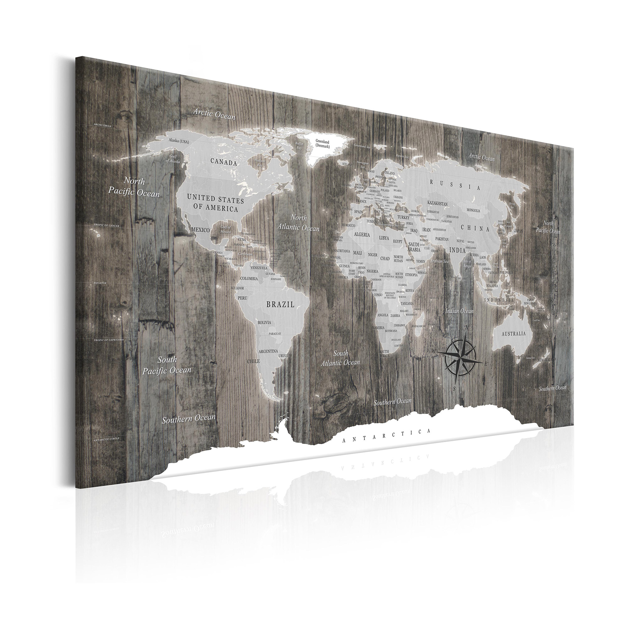 Tavla Arkiio World Map Wooden World