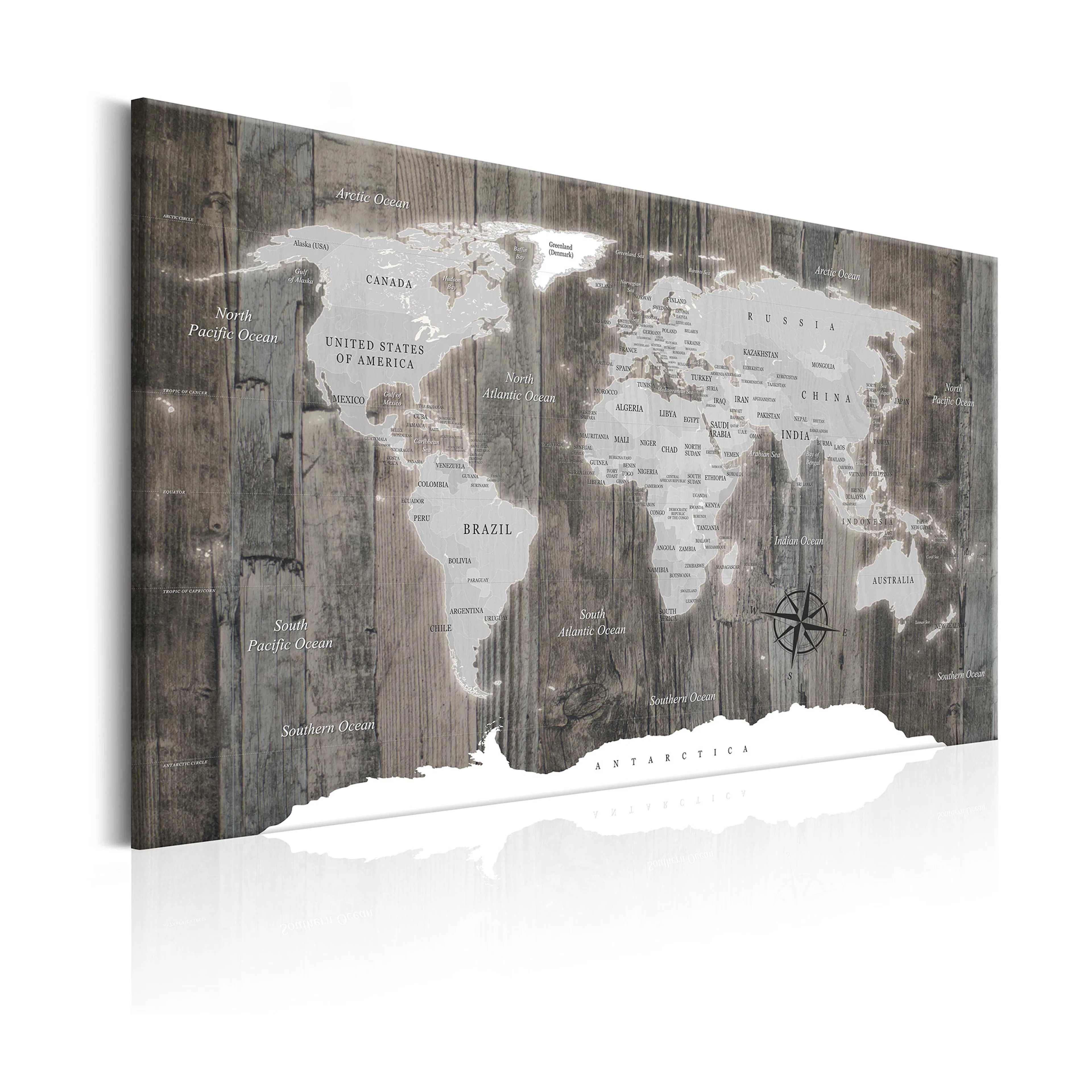 Tavla Arkiio World Map Wooden World
