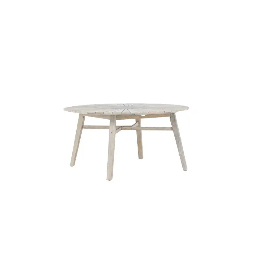 Utebord Venture Home Rives Ø150 cm, Runt Träbord för Utomhusbruk