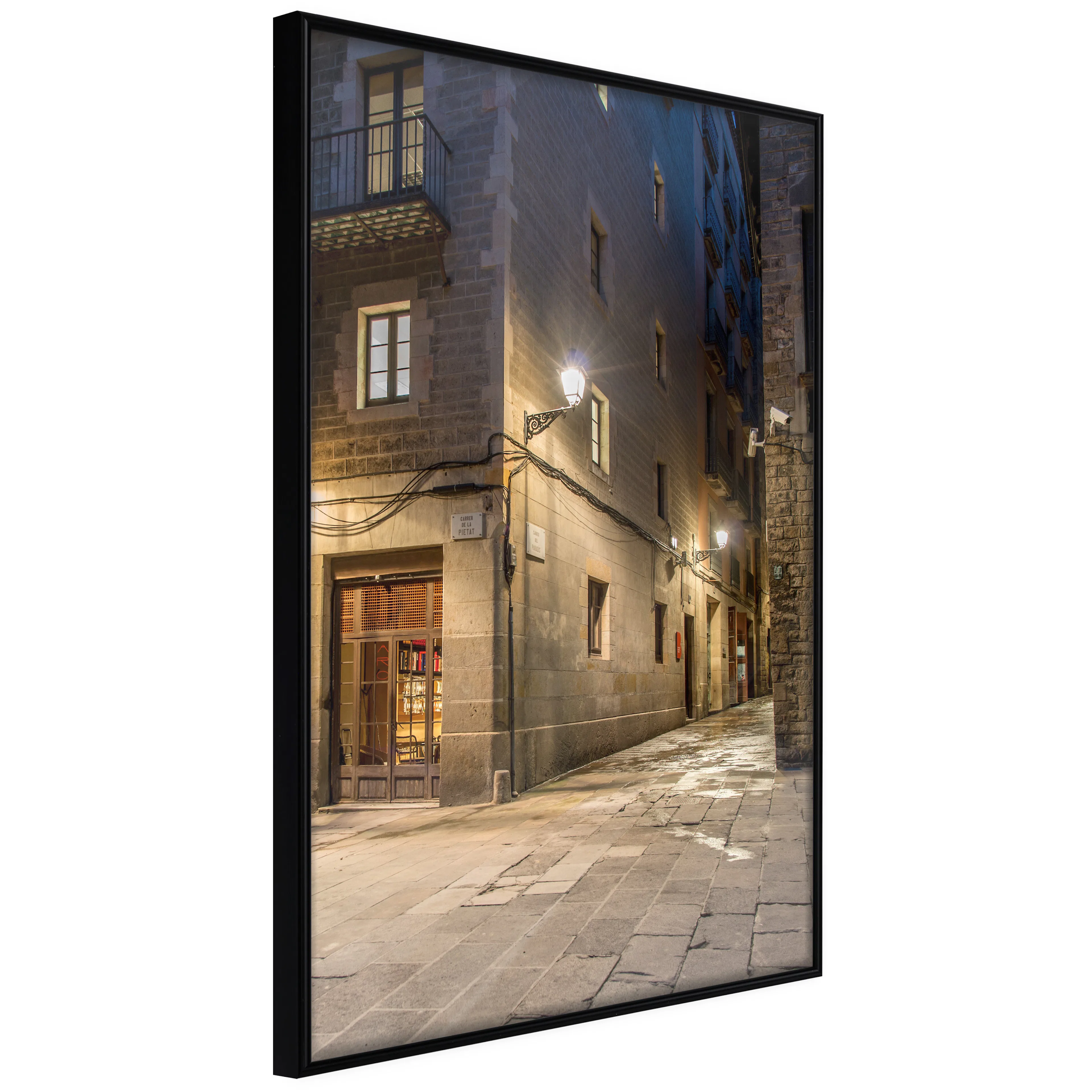 Affisch - Charming Alley [Poster] 40x60 Svart ram, 40x60 cm