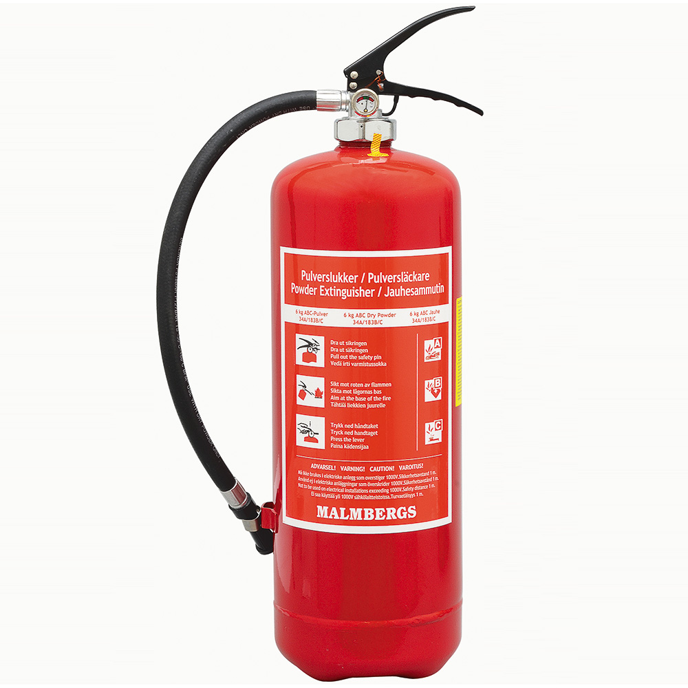 Brandsläckare Malmbergs ABC Pulver 6 Kg