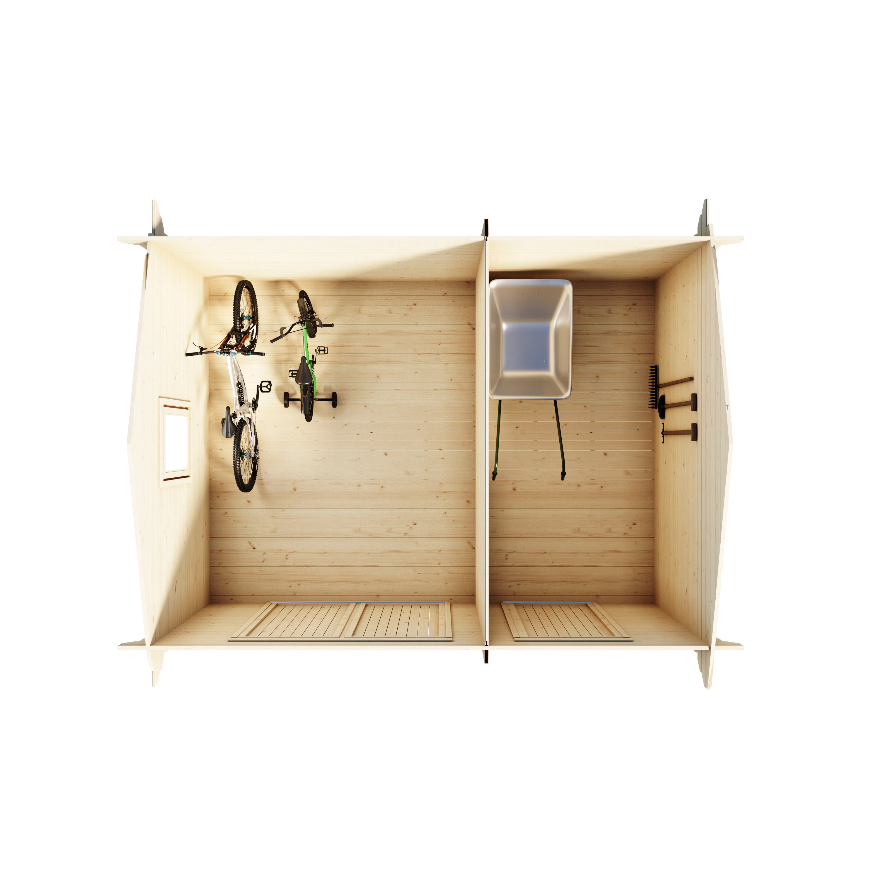 Friggebod Luoman Lillevilla 12 12,3 m² Byggsats Förråd i Trä med Sadeltak